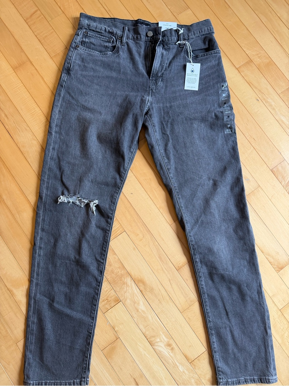 Lucky Brand Gray Distressed Men's Jeans